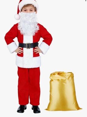 Kids Santa Costume Set with White Trim - Unbranded 10-13 years large